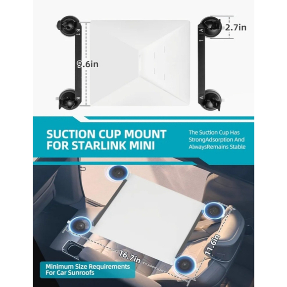 Starlink Mini Sunroof Suction Cup Mount – Secure Mounting Kit - Picture 5 of 10